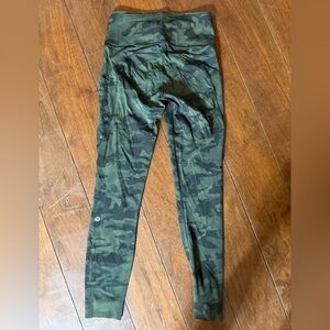 Camo Leggings with Subtle Logo